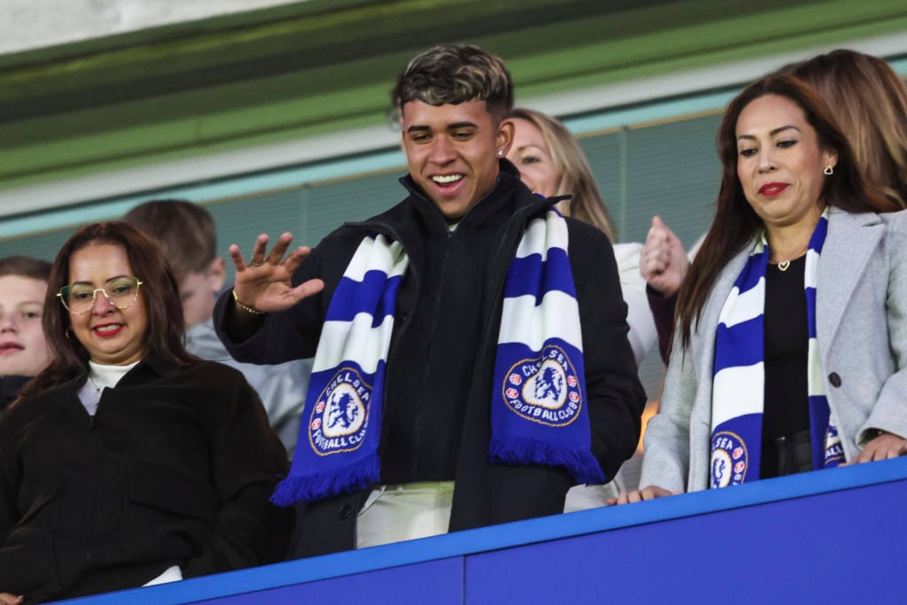 Chelsea signing Kendry Paez after he watches his new sides 4-2 penalty shoot-out win during the Carabao Cup Quarter Final match between Chelsea and...