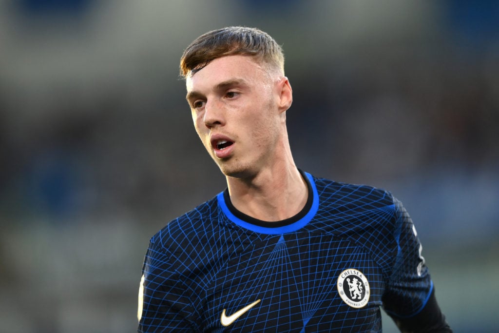 Cole Palmer of Chelsea  during the Premier League match between Brighton & Hove Albion and Chelsea FC at American Express Community Stadium on ...