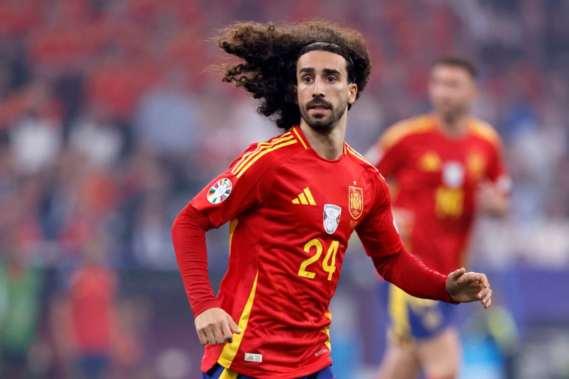 Marc Cucurella in action for Spain at Euro 2024.
