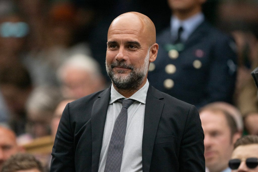 Man City boss Pep Guardiola at Wimbledon