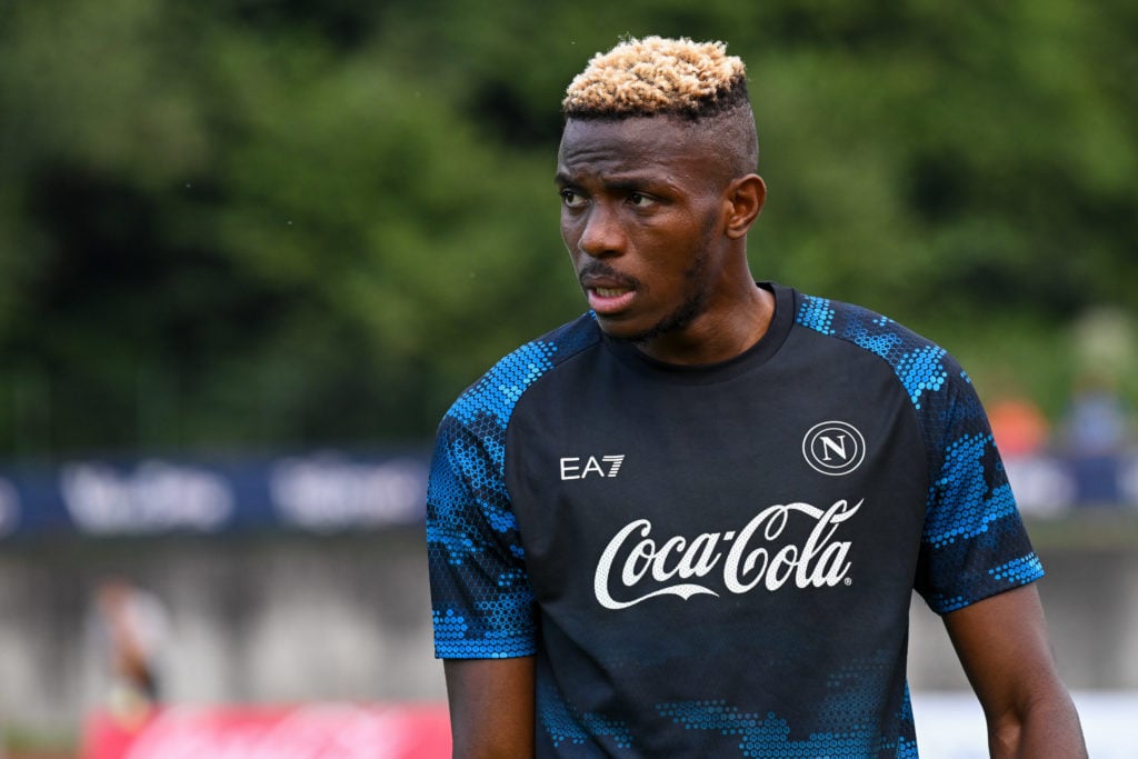 SSC Napoli player Victor Osimhen
during the afternoon training session at Dimaro Sport Center, on July 18 2024 in Dimaro, Italy.