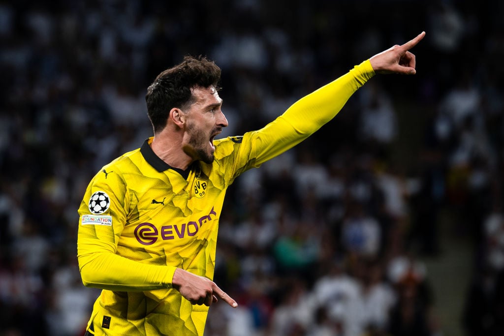 Mats Hummels of Borussia Dortmund reacts during the UEFA