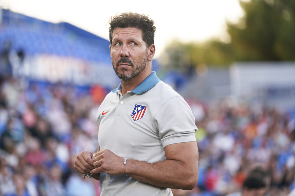 Atletico Madrid manager Diego Simeone in a pre-season friendly against Getafe.