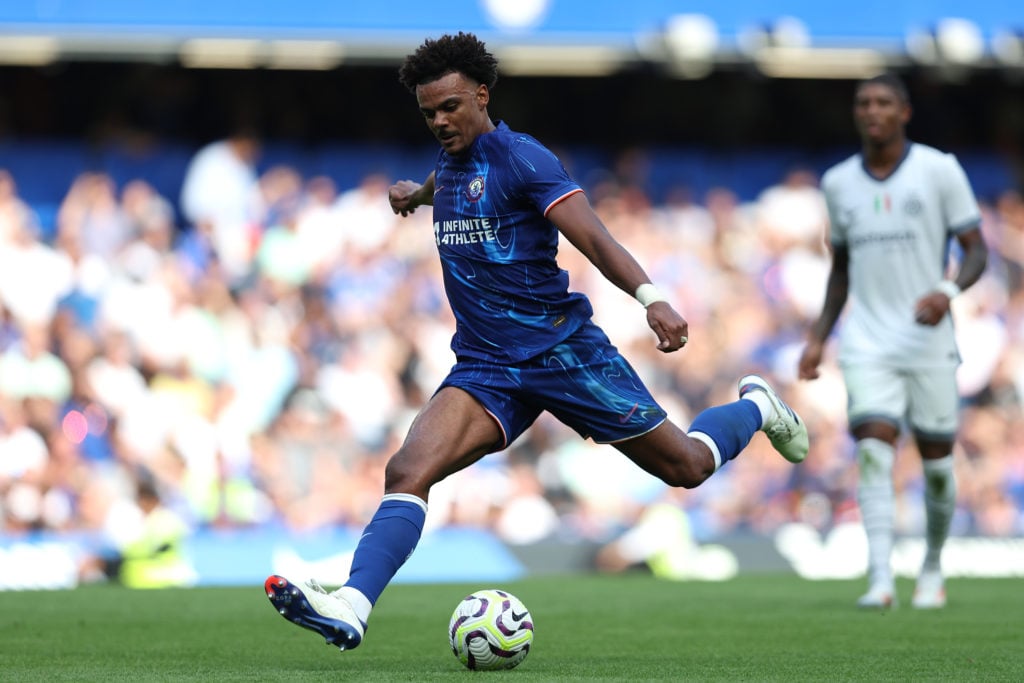 Renato Veiga in action for Chelsea against Inter Milan in pre-season.