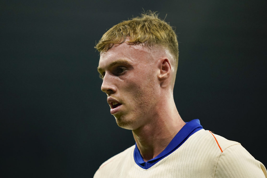 Cole Palmer of Chelsea looks on during the UEFA Europa Conference League Play-Offs Second Leg match between Servette FC and Chelsea FC at Stade de ...