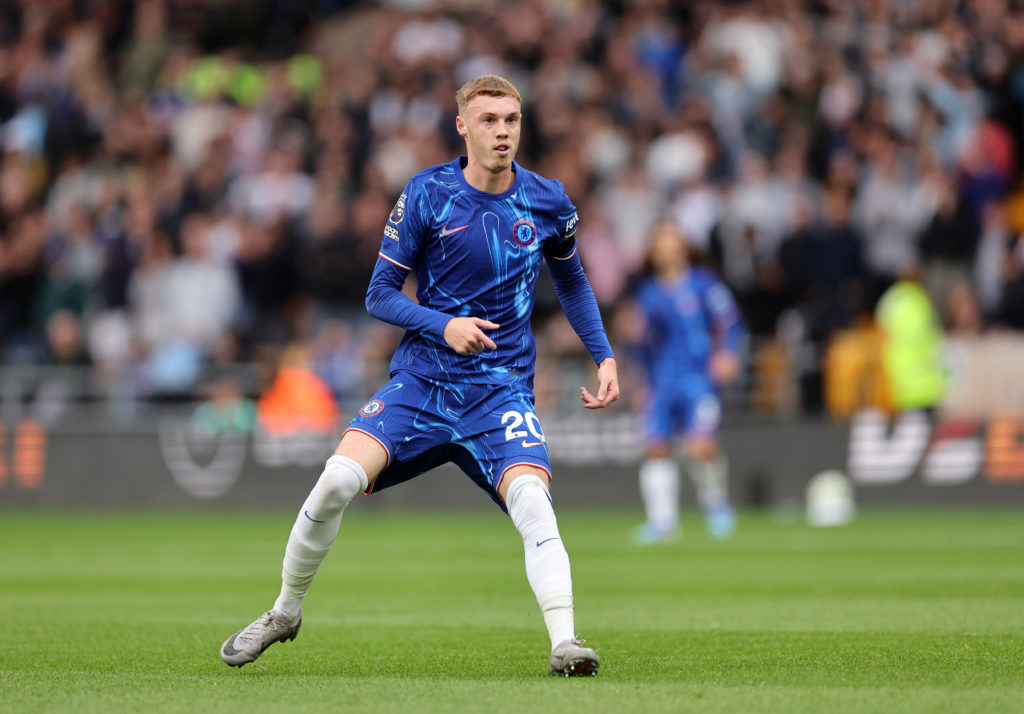 Cole Palmer of Chelsea during the Premier League match between Wolverhampton Wanderers FC and Chelsea FC at Molineux on August 25, 2024 in Wolverh...