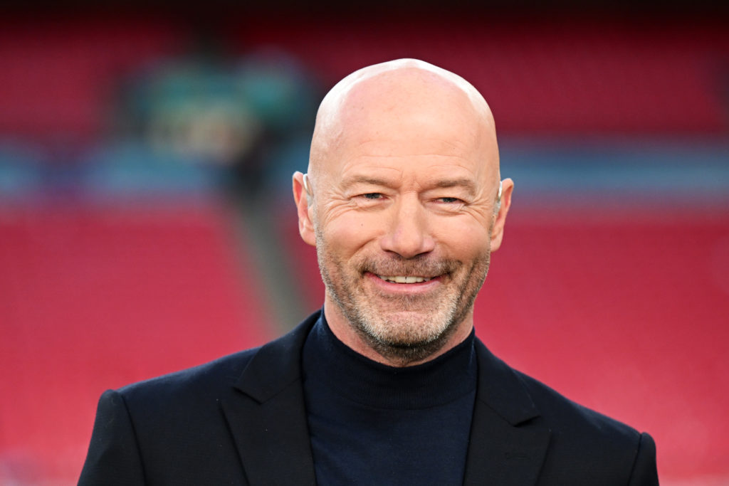 Alan Shearer at the FA Cup between Manchester City and Chelsea.