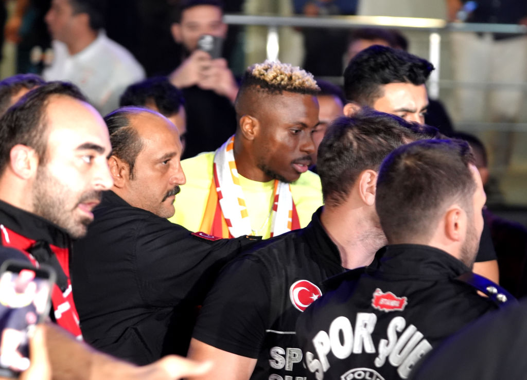 25 year old Nigerian defender Victor Osimhen, whom Galatasaray plans to recruit, arrives in Istanbul, Turkiye on September 3, 2024.