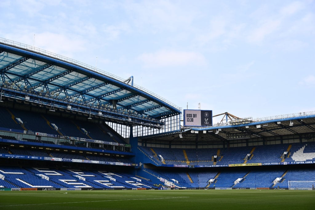 a general view of the stadium before the Premier League match between Chelsea FC and Crystal Palace FC at Stamford Bridge on September 1, 2024 in L...