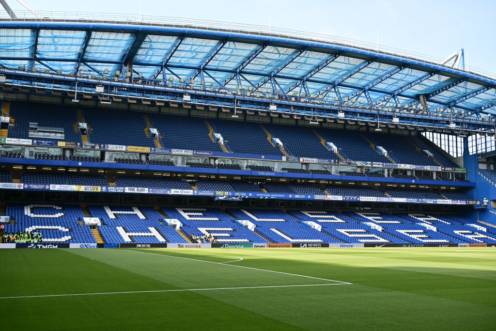 a general view of the stadium before the Premier League match between Chelsea FC and Crystal Palace FC at Stamford Bridge on September 1, 2024 in L...