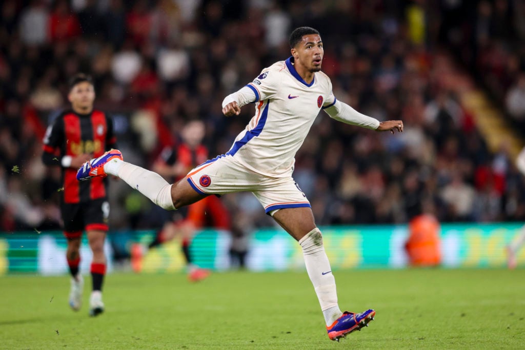 Levi Colwill in action for Chelsea against Bournemouth.