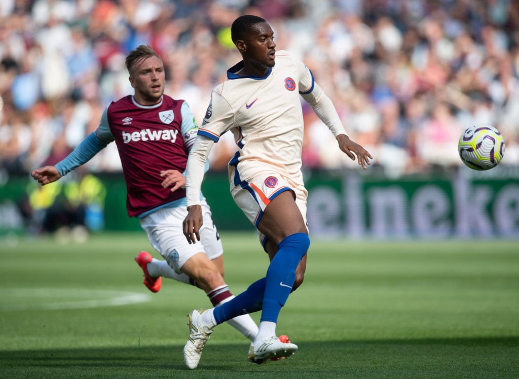 Tosin Adarabioyo in action for Chelsea against West Ham.