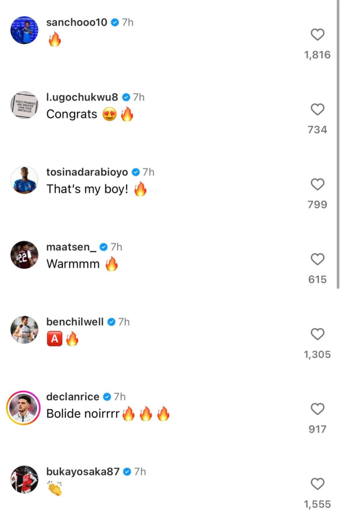 Bukayo Saka reacts on Instagram after Noni Madueke makes his England debut Bukayo Saka reacts on Instagram after Noni Madueke makes his England debut