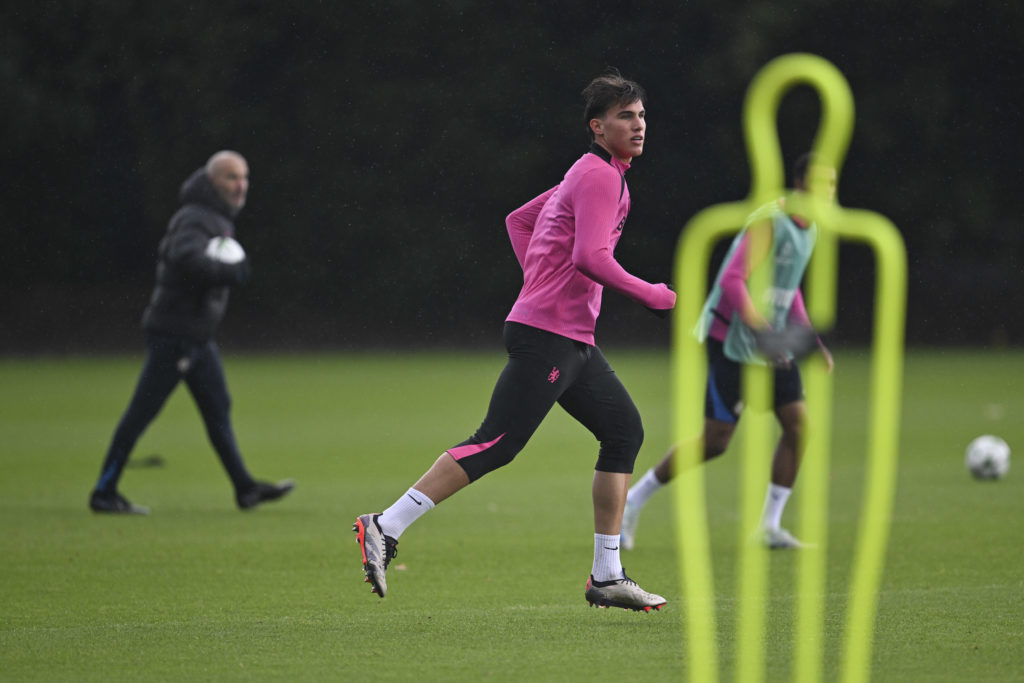 Chelsea FC Training Session And Press Conference - UEFA Conference League 2024/25 League Phase MD1