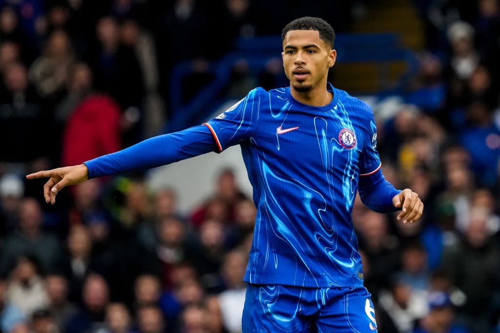 Levi Colwill in action for Chelsea against Brighton.