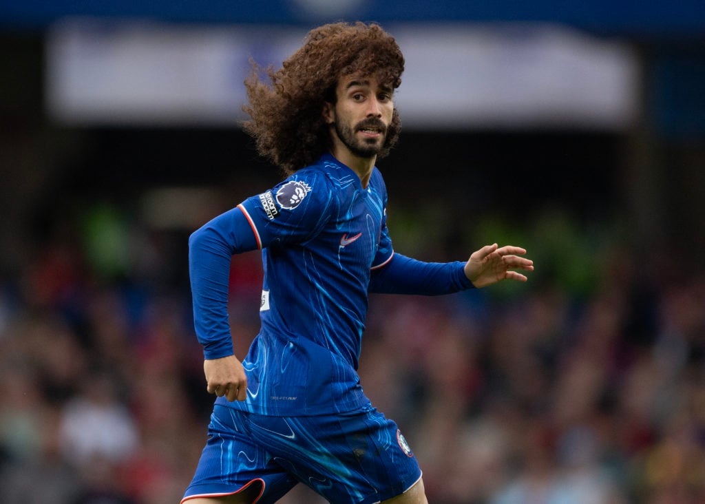 Marc Cucurella of Chelsea during the Premier League match between Chelsea FC and Nottingham Forest FC at Stamford Bridge on October 06, 2024 in Lon...