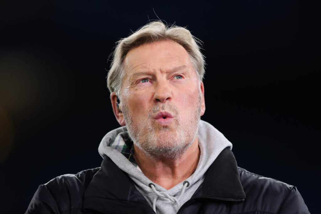 Glenn Hoddle working as a pundit in the Champions League.