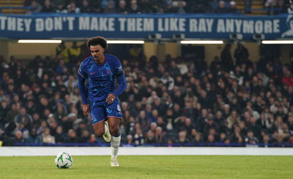 Chelsea's Renato Veiga during the UEFA Conference League 2024/25 League Phase MD3 match between Chelsea FC and FC Noah at on November 7, 2024 in L...