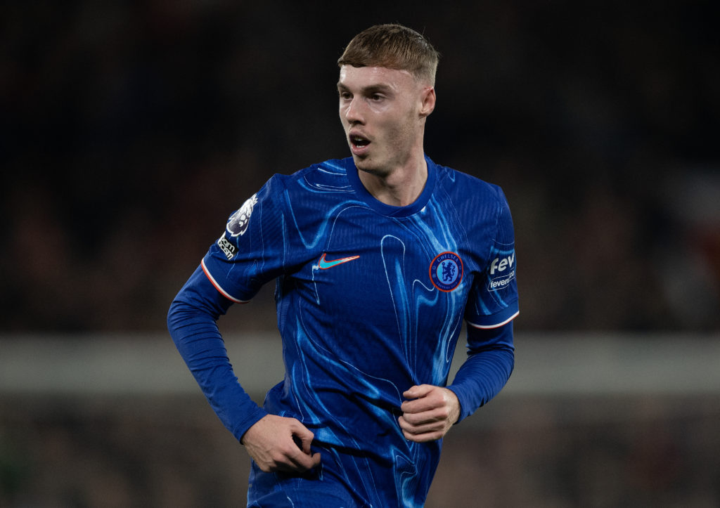Cole Palmer of Chelsea during the Premier League match between Manchester United FC and Chelsea FC at Old Trafford on November 03, 2024 in Manchest...