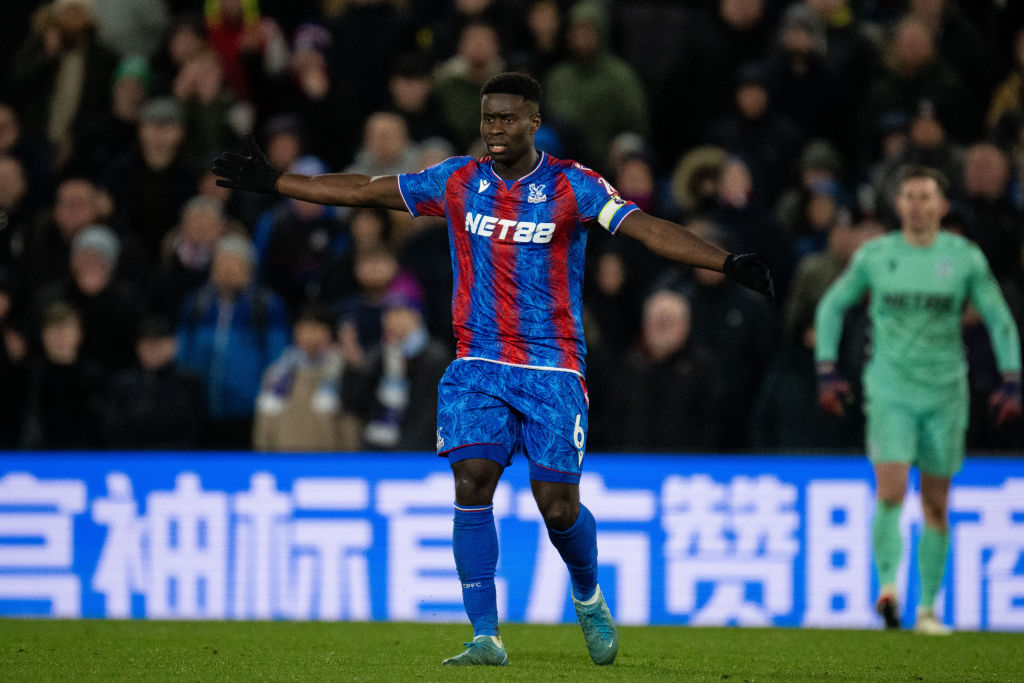 Marc Guehi of Crystal Palace during the Premier League match between Crystal Palace FC and Manchester City FC at Selhurst Park on December 7, 2024 ...