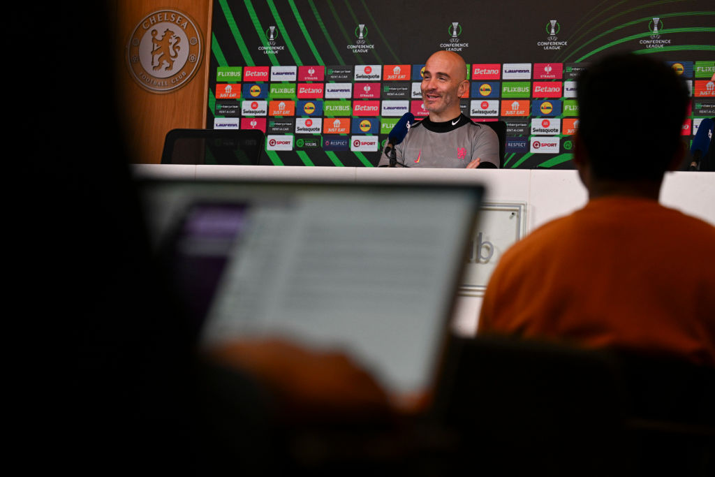 Chelsea FC Training Session And Press Conference - UEFA Conference League 2024/25 League Phase MD5
