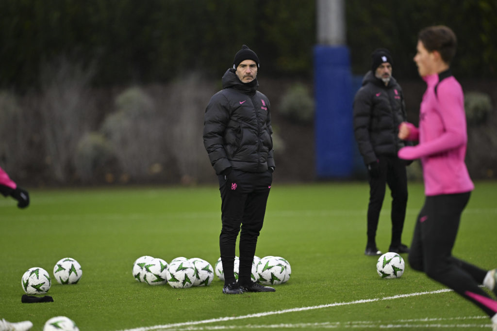 Chelsea FC Training Session And Press Conference - UEFA Conference League 2024/25 League Phase MD5
