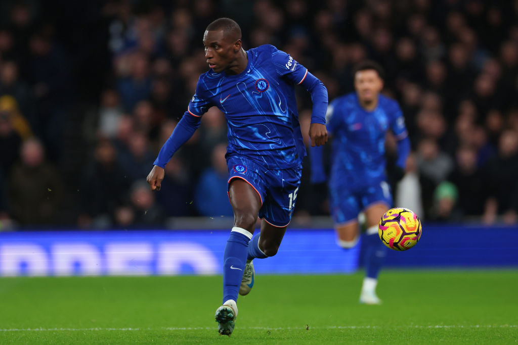 Nicolas Jackson of Chelsea during the Premier League match between Tottenham Hotspur FC and Chelsea FC at Tottenham Hotspur Stadium on December 08,...