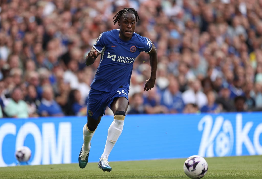 Trevoh Chalobah of Chelsea controls the ball during the Premier League match between Chelsea FC and AFC Bournemouth at Stamford Bridge on May 19, 2...