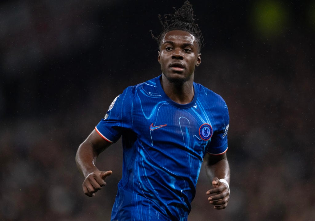 Romeo Lavia of Chelsea during the Premier League match between Tottenham Hotspur FC and Chelsea FC at Tottenham Hotspur Stadium on December 08, 202...