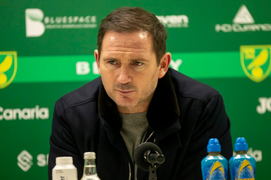 Coventry City Manager, Frank Lampard, gives his press conference