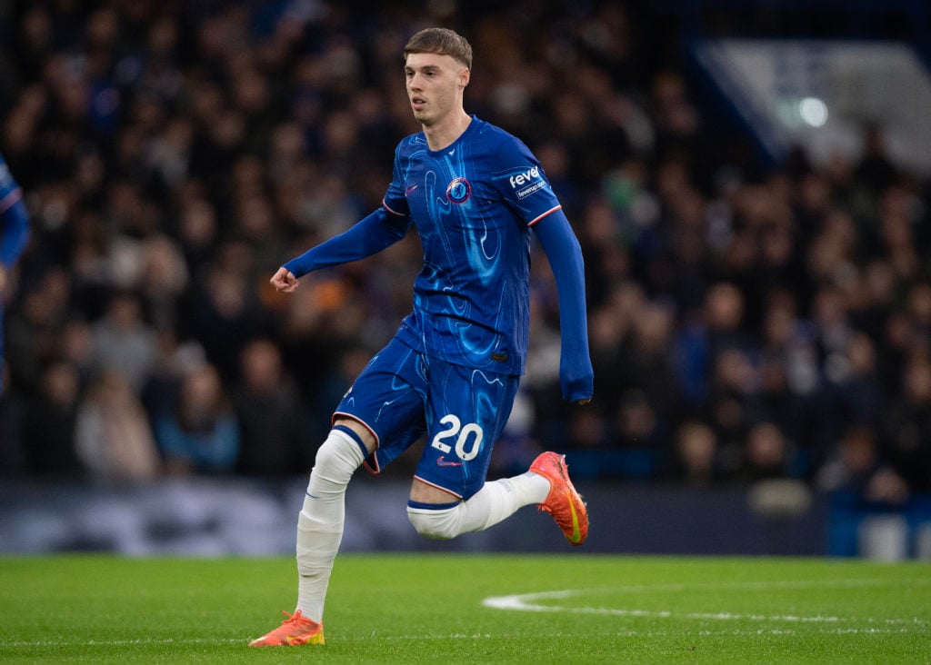 Cole Palmer of Chelsea during the Premier League match between Chelsea FC and Fulham FC at Stamford Bridge on December 26, 2024 in London, England.