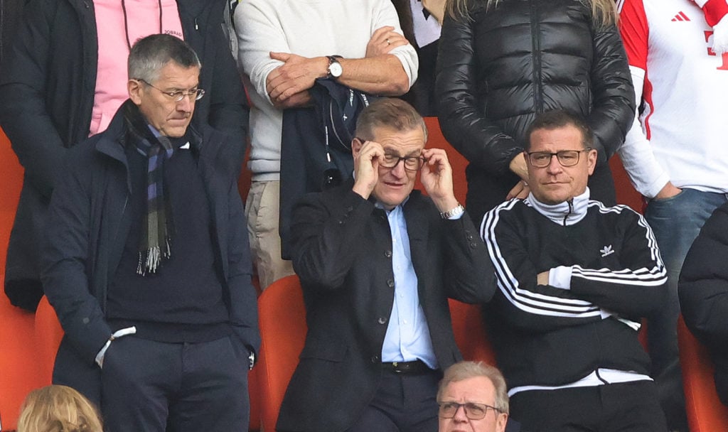 (LR) President Herbert Hainer of FC Bayern München, Chief Executive Officer Jan-Christian Dreesen of FC Bayern München and Board of directors spor...