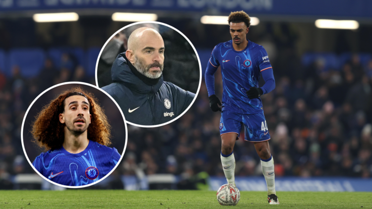 Renato Veiga with two insets Enzo Maresca and Marc Cucurella