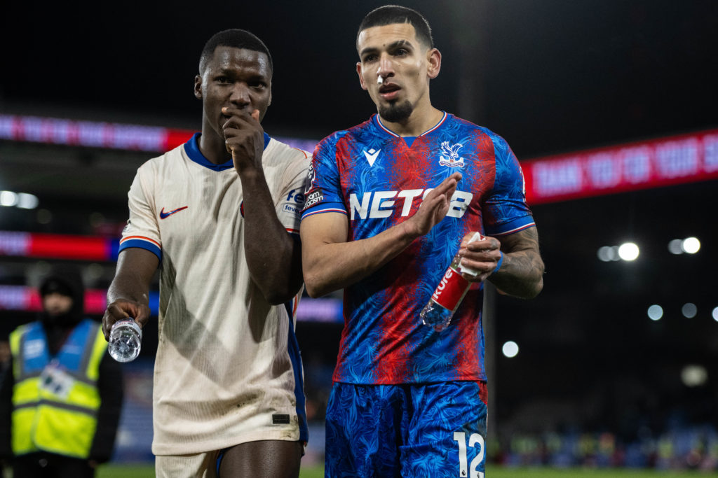 Daniel Munoz and Moises Cacedo during Chelsea vs Crystal Palace