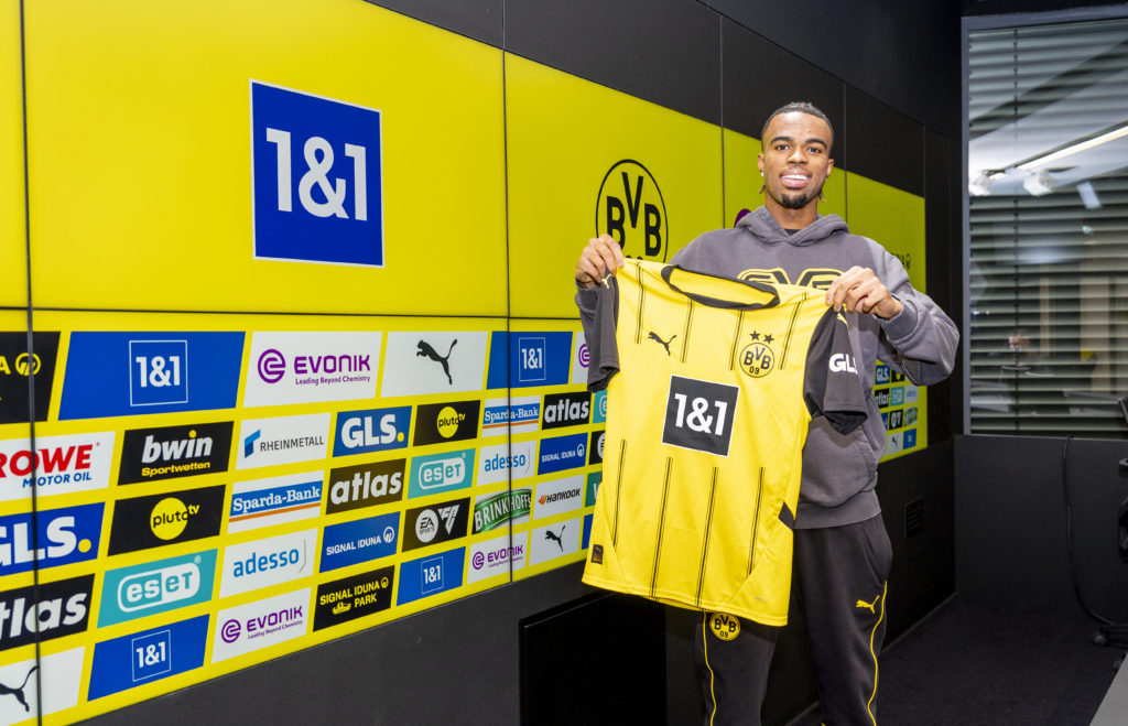 New Signing Carney Chukwuemeka of Borussia Dortmund on February 2, 2025 in Dortmund, Germany.