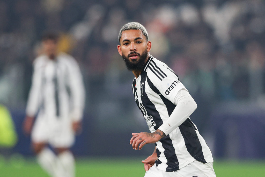Douglas Luiz of Juventus seen in action during the UEFA