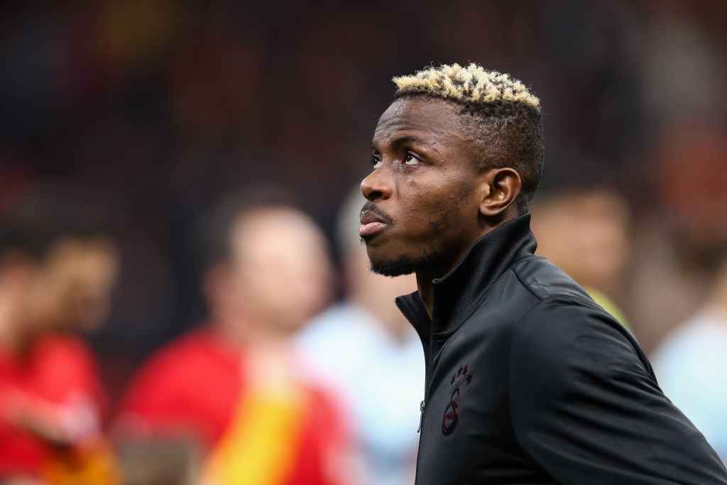 Victor Osimhen of Galatasaray looks on during the Turkish Super League match between Galatasaray and Adana Demirspor at Rams Park Stadium on Februa...