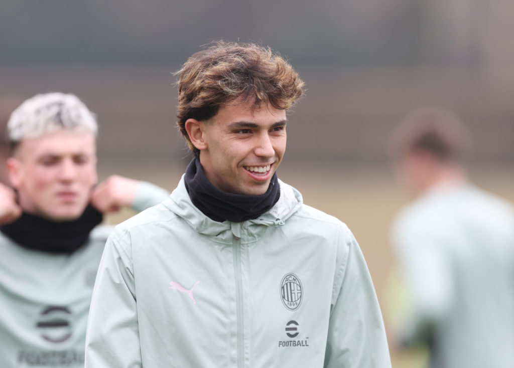 AC Milan Training And Press Conference - UEFA Champions League 2024/25 League Knockout Play-off First Leg