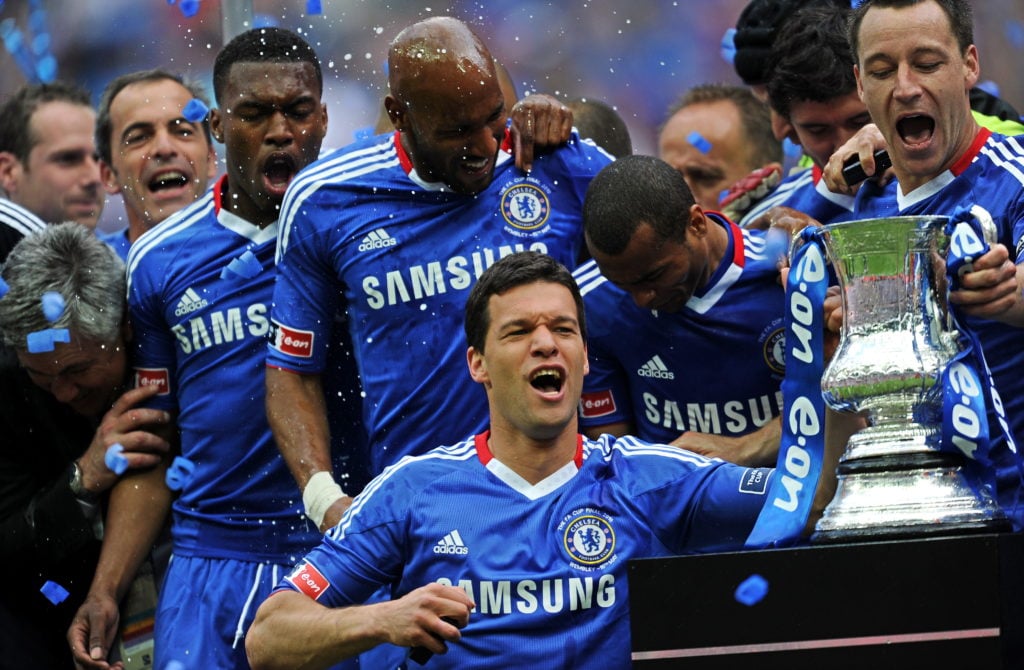 Chelsea's Michael Ballack (Foreground) c