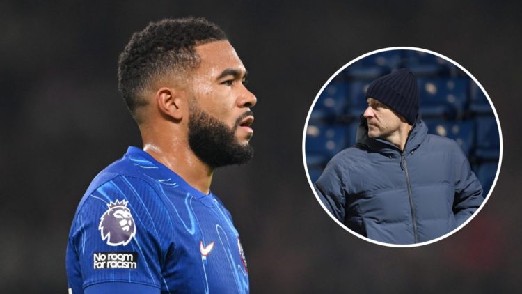 Reece James for Chelsea. Inset, John Terry