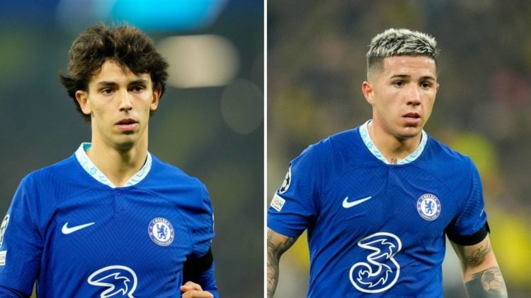 Picture one Joao Felix for Chelsea. Picture two Enzo Fernandez for Chelsea