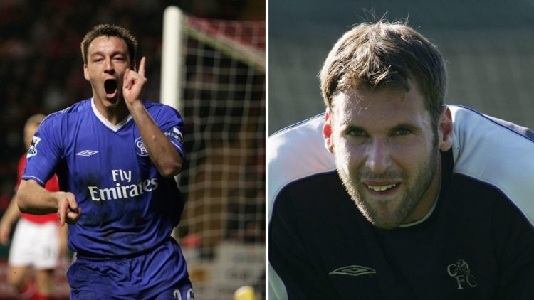 Picture one John Terry for Chelsea. Picture two Petr Cech for Chelsea