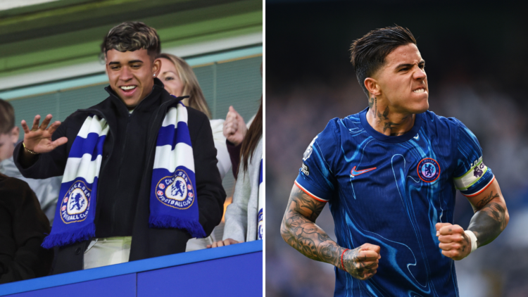 Chelsea signing Kendry Paez after he watches his new sides 4-2 penalty shoot-out win, picture two Enzo Fernandez of Chelsea celebrates after the te...
