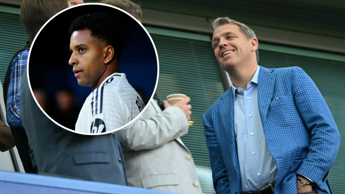 Chelsea's US owner Todd Boehly reacts ahead of the English Premier League football match between Chelsea and Leicester City at Stamford Bridge with...