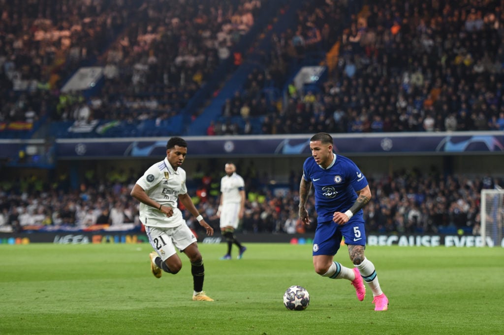 Enzo Fernandez during Chelsea vs Real Madrid