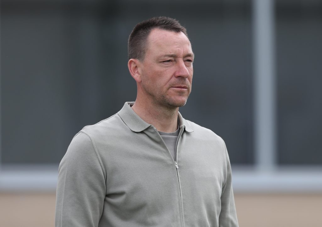 John Terry watches Chelsea U18s v Norwich City U18s.