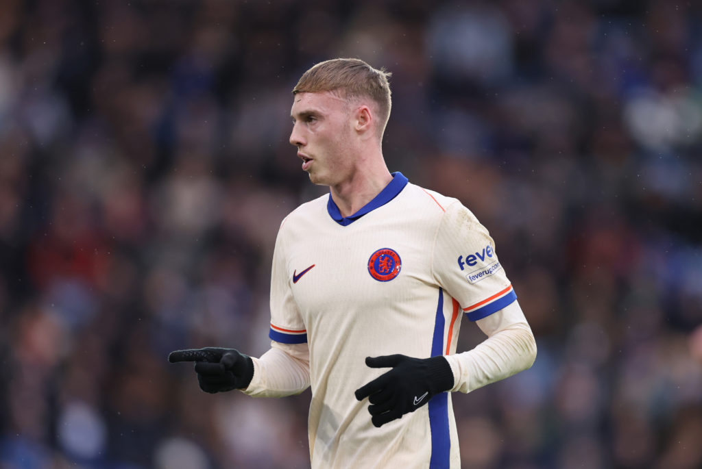 Chelsea star Cole Palmer during the Premier League match against Leicester City.
