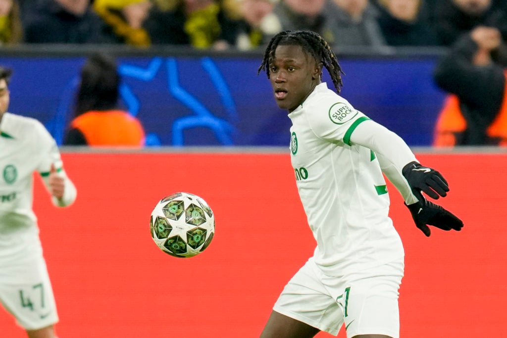 Geovany Quenda playing for Sporting Lisbon