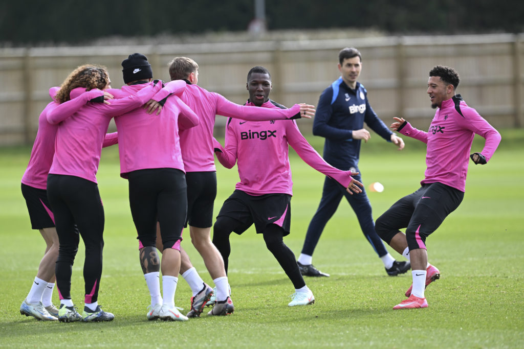 Chelsea FC Training Session And Press Conference - UEFA Conference League 2024/25 Round of 16 Second Leg