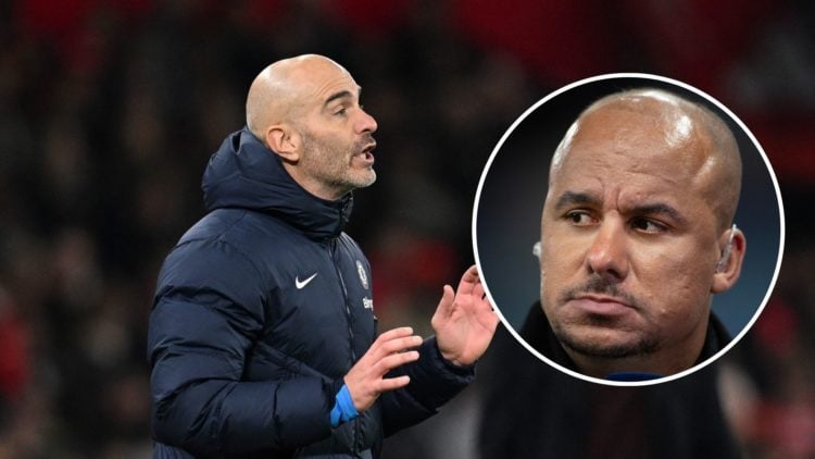 Enzo Maresca the Chelsea manager. Inset, Gabriel Agbonlahor